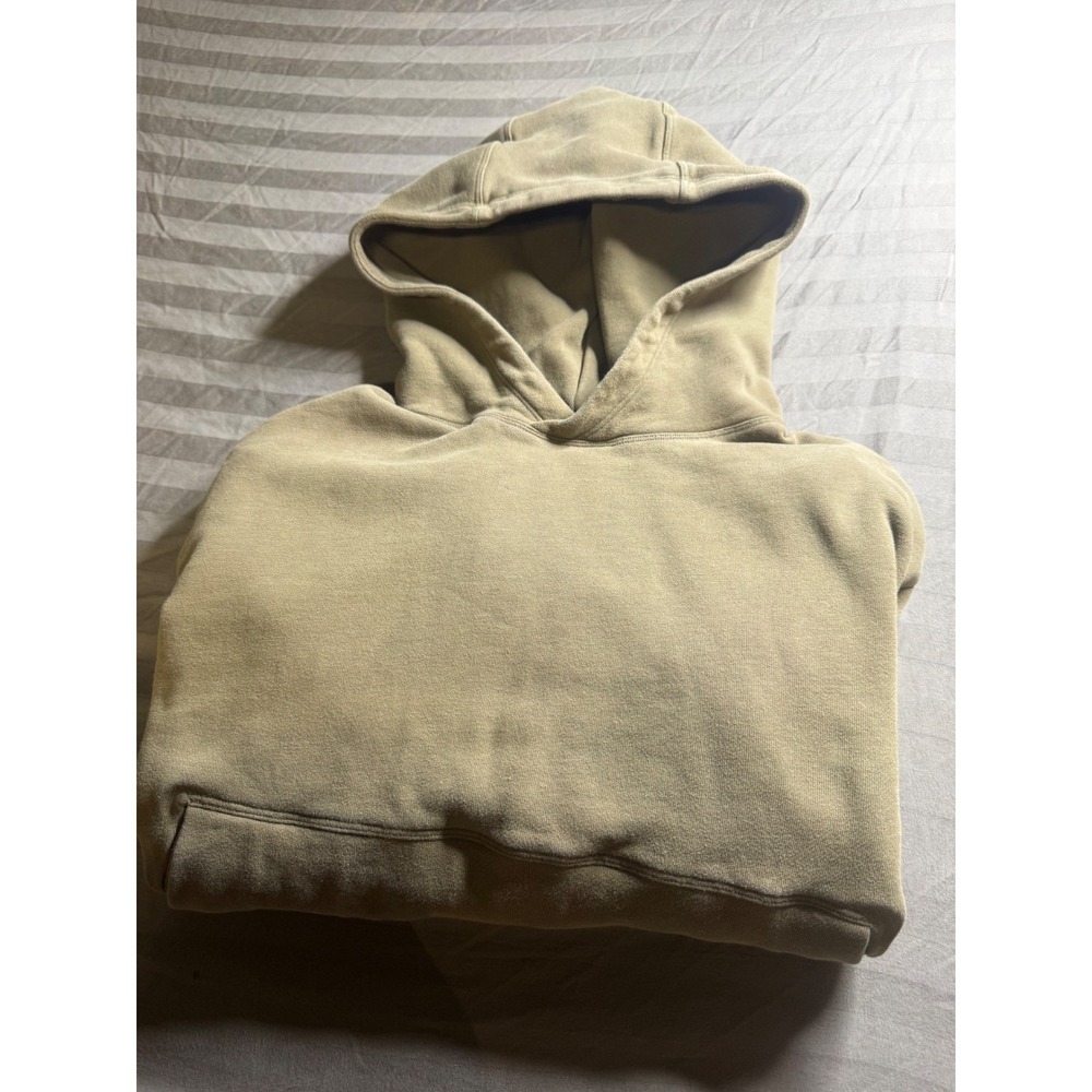 Lululemon Steady State Hoodie Mens M Tan Khaki Pullover Sweatshirt Relaxed